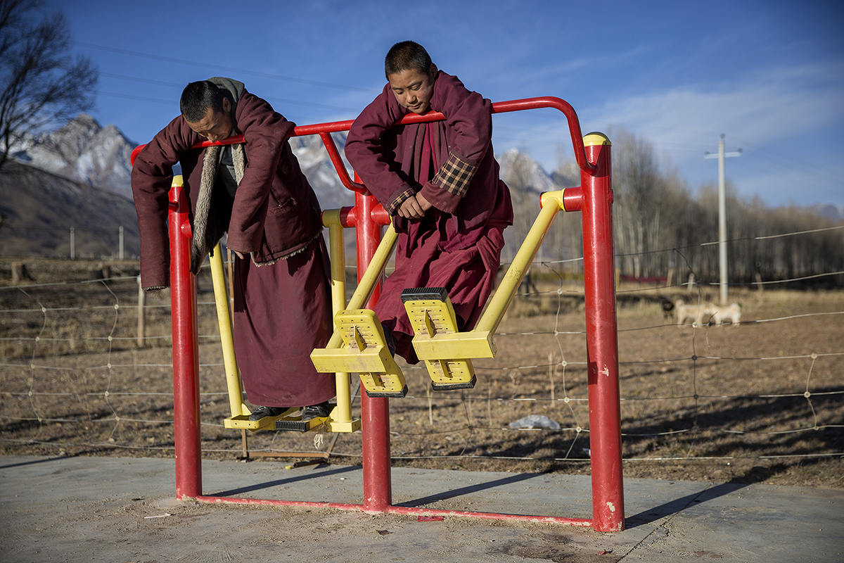 Playful monks