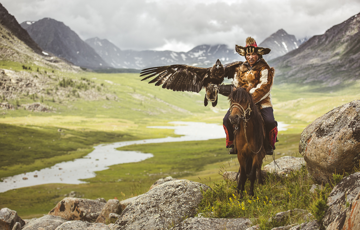 Kazakh Eagle Hunter in Western Mongolia