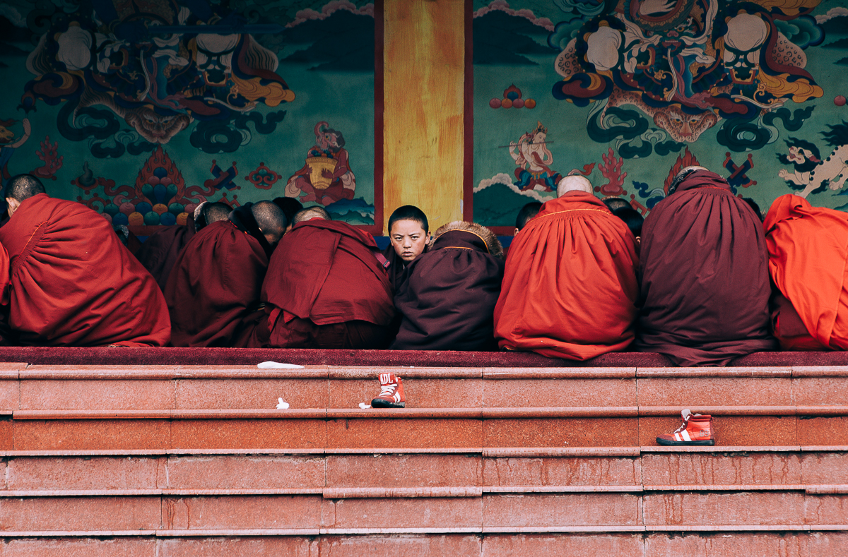 Gathering of Tibetan monks