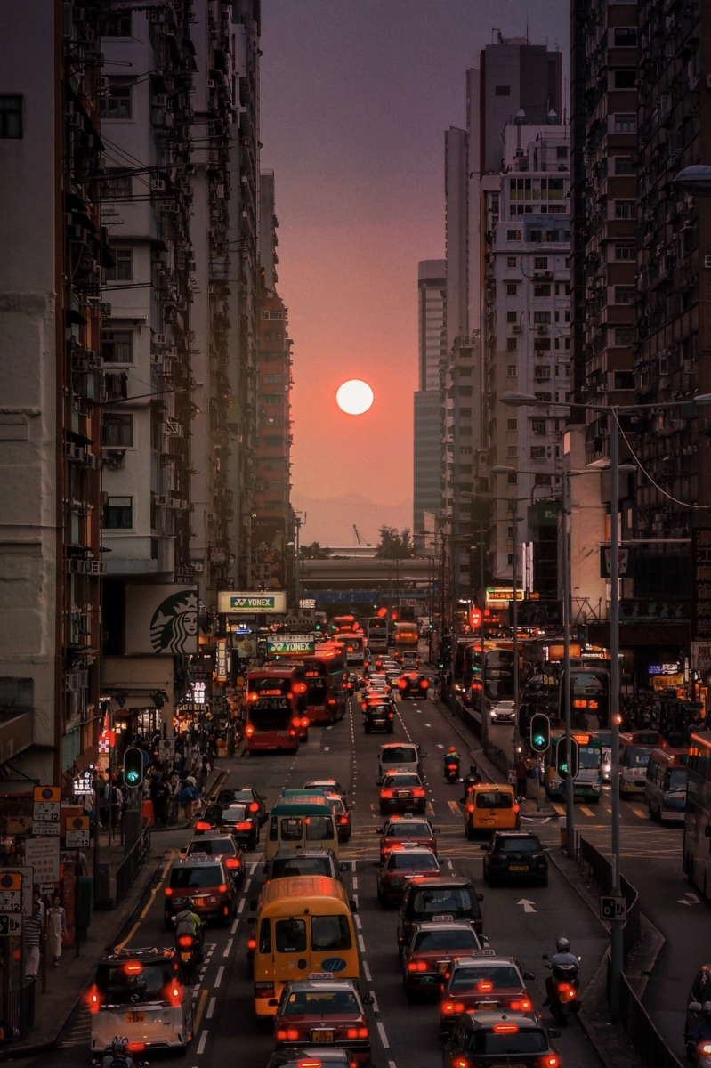 Sunset at Mongkok, Hong Kong