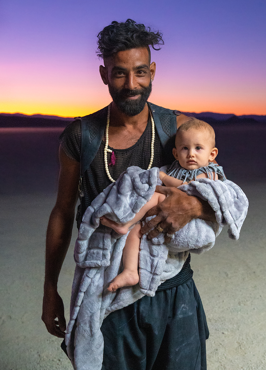 Burning Man Father and Child