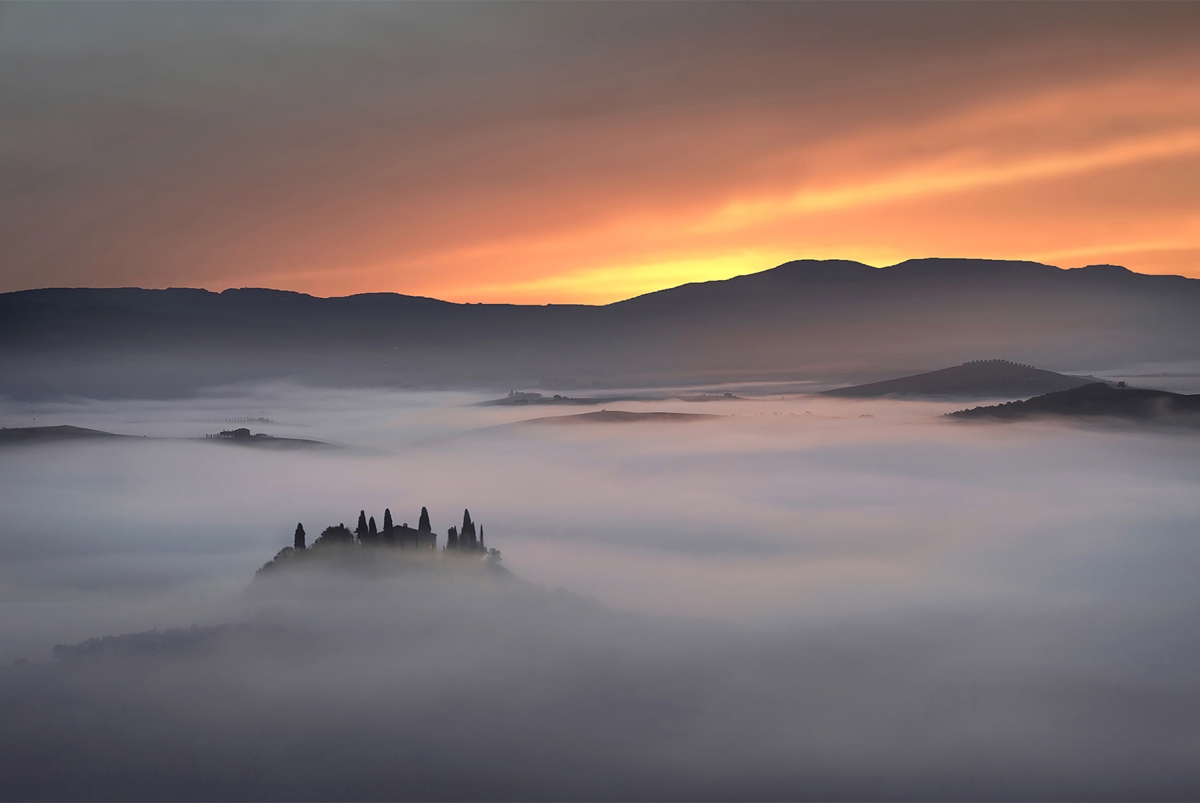 Sea of Fog in Val d'Orcia