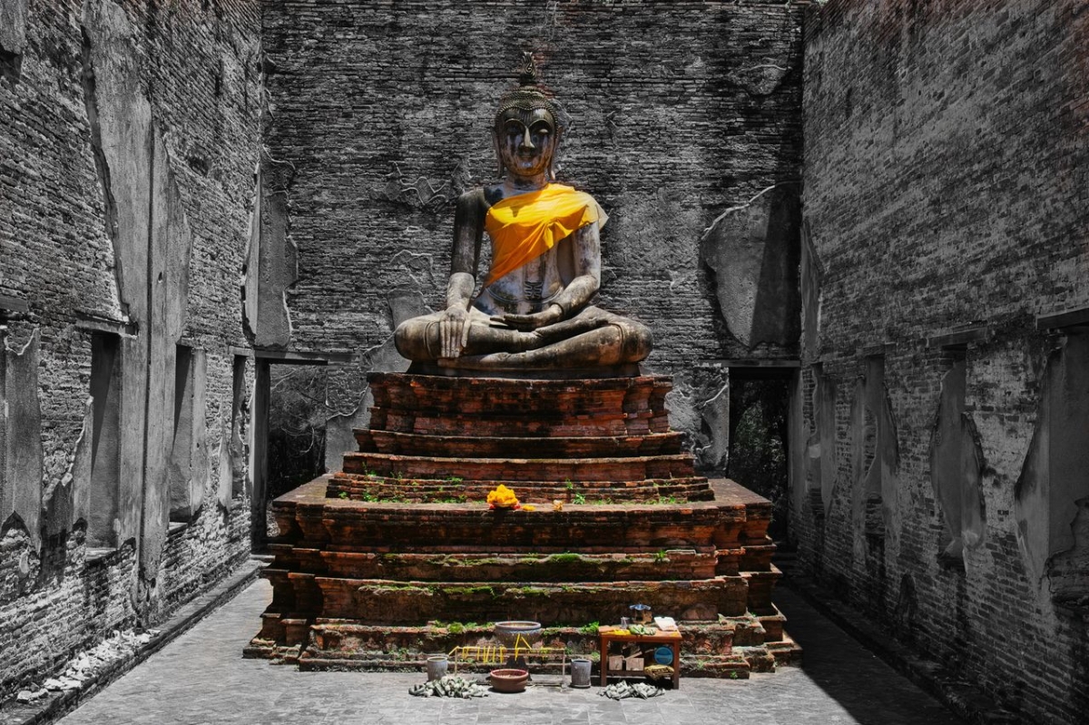 Ayutthaya Thailand Buddha at temple