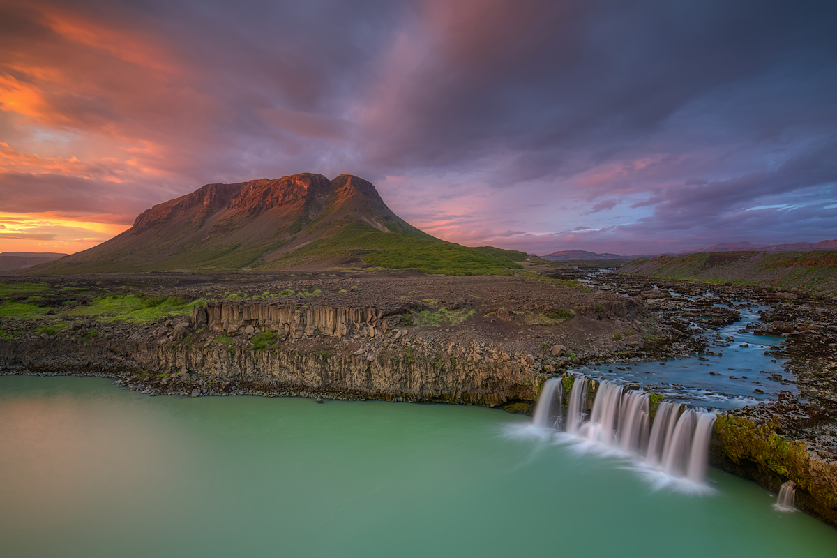 Búrfell in the last light