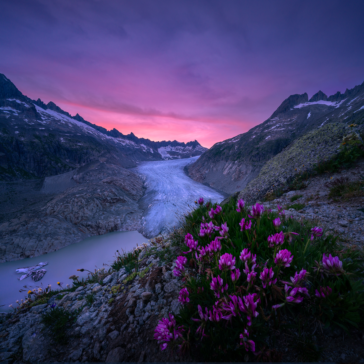 Evening in the Swiss Alps