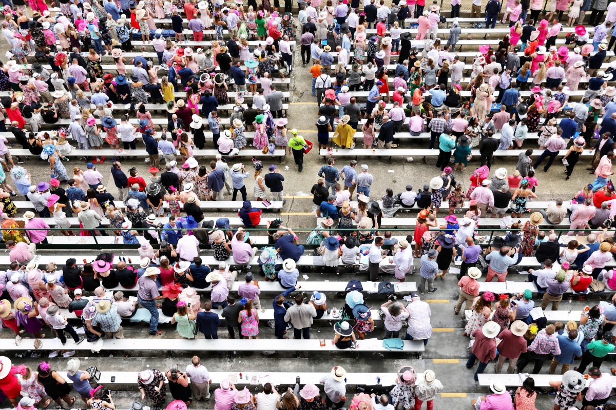 Spectators at Churchill Downs