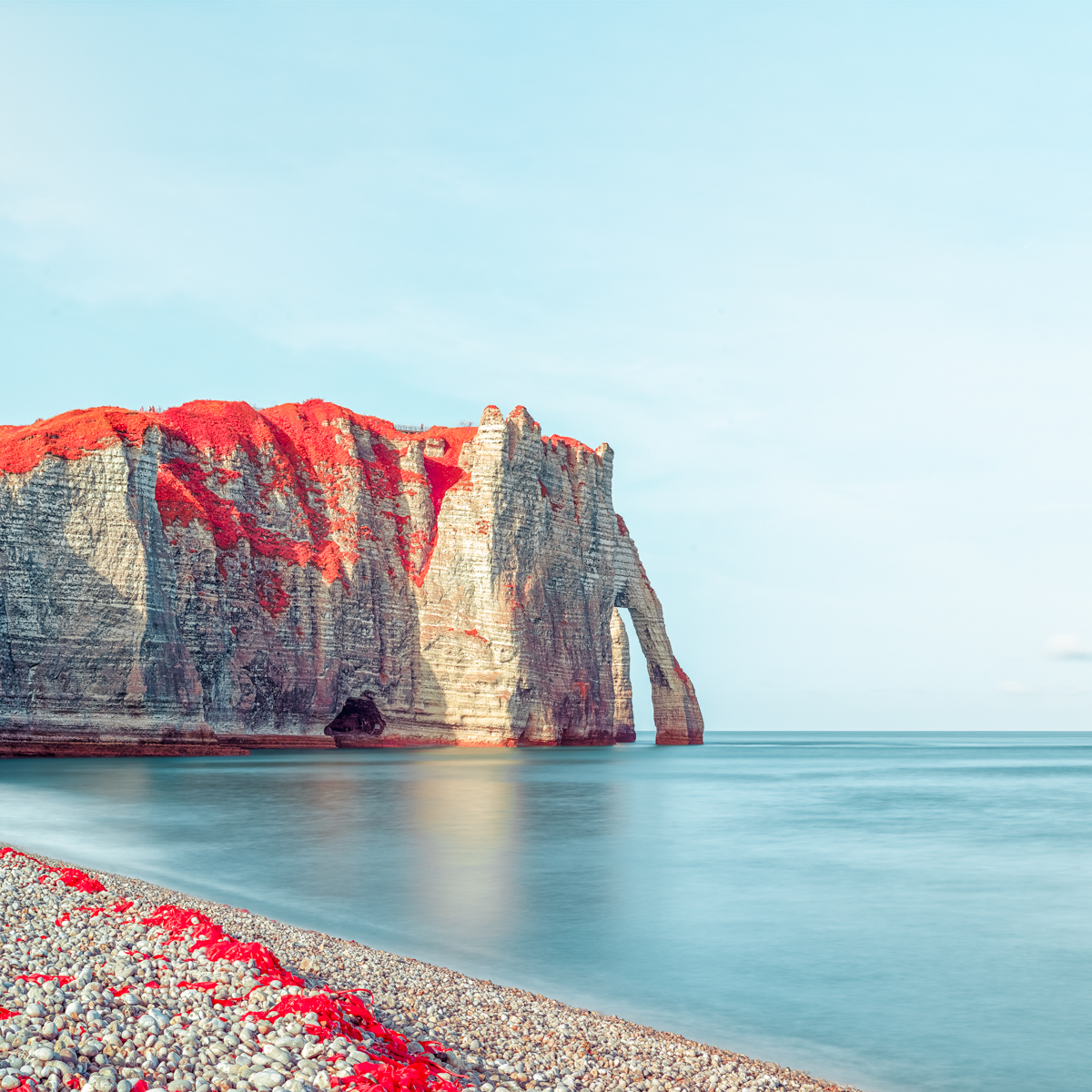 Red at Etretat I