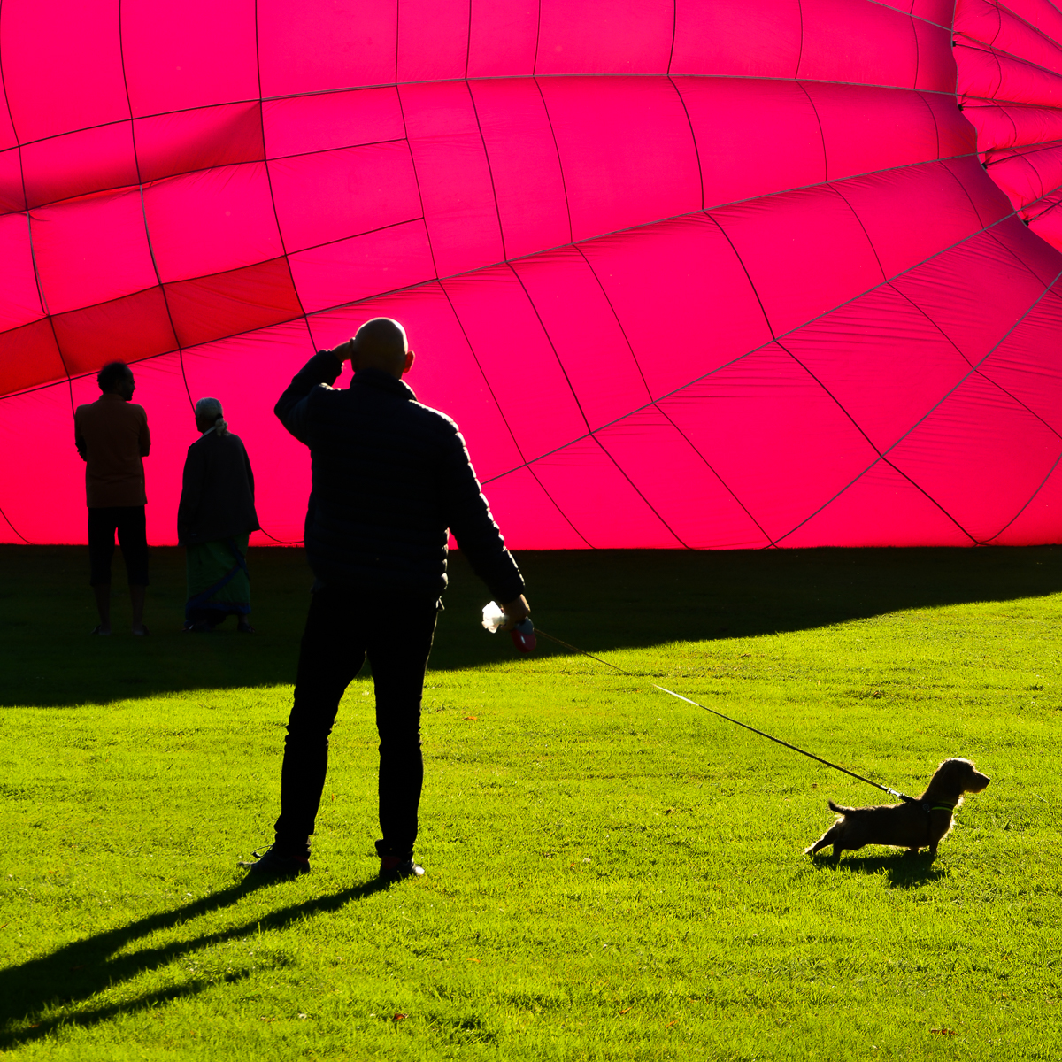 Spectators of HotAir Balloon