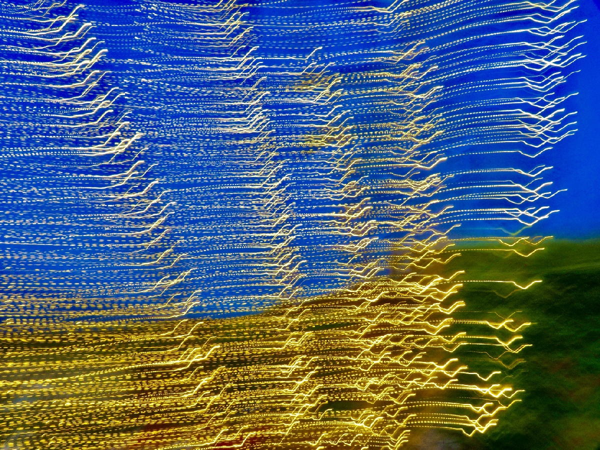 Painting with Light Blue Yellow