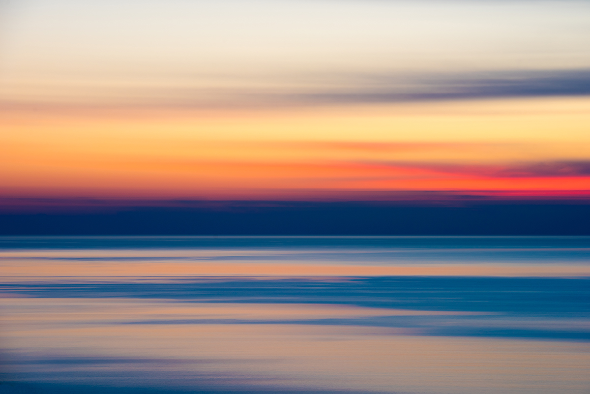 Spring seascape sunset