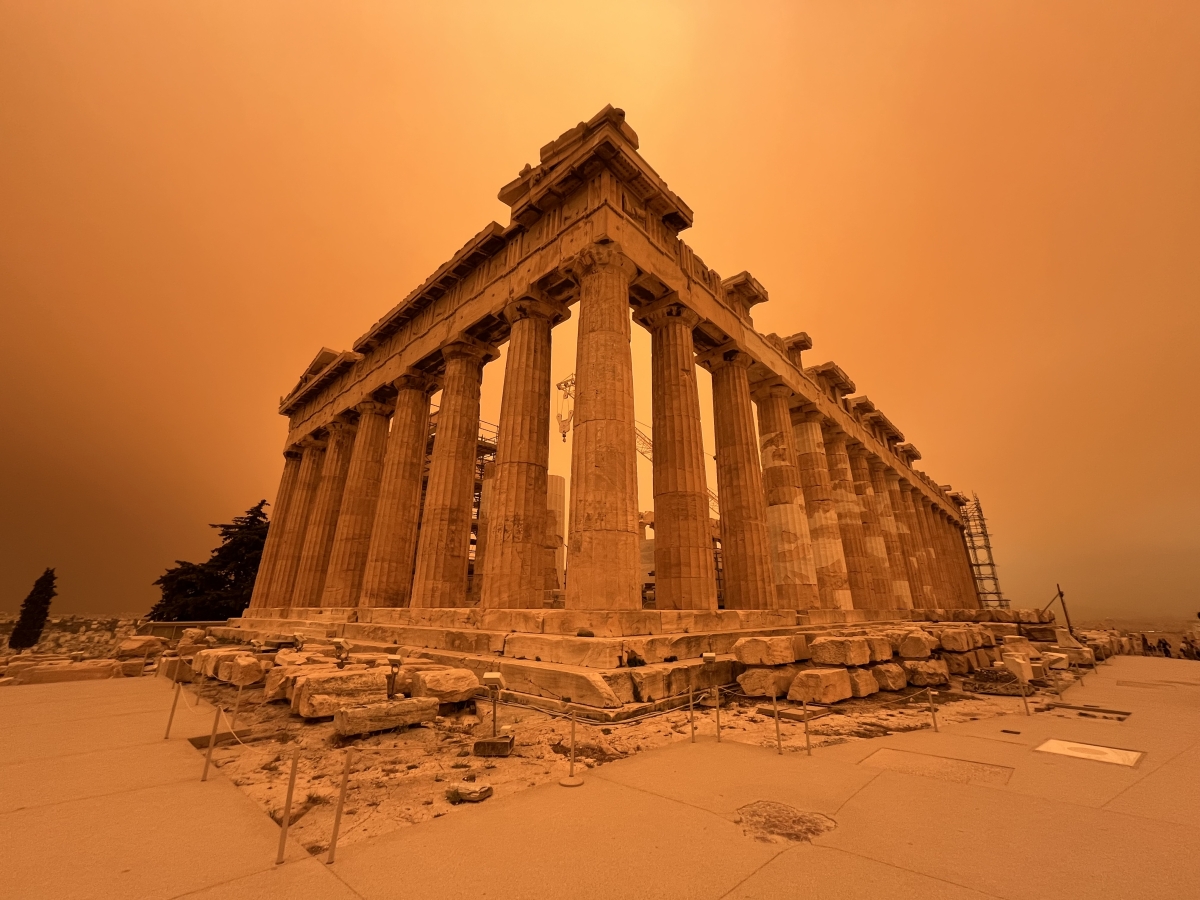 Africa dust over Athens, Greece 4.23.2024