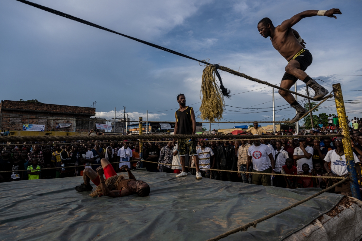 Voodoo wrestling, Kinshasa, Democratic Republic of Congo