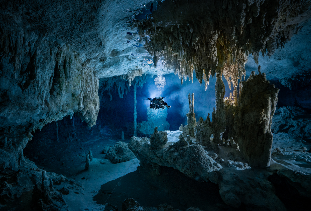 Beauty of flooded caves