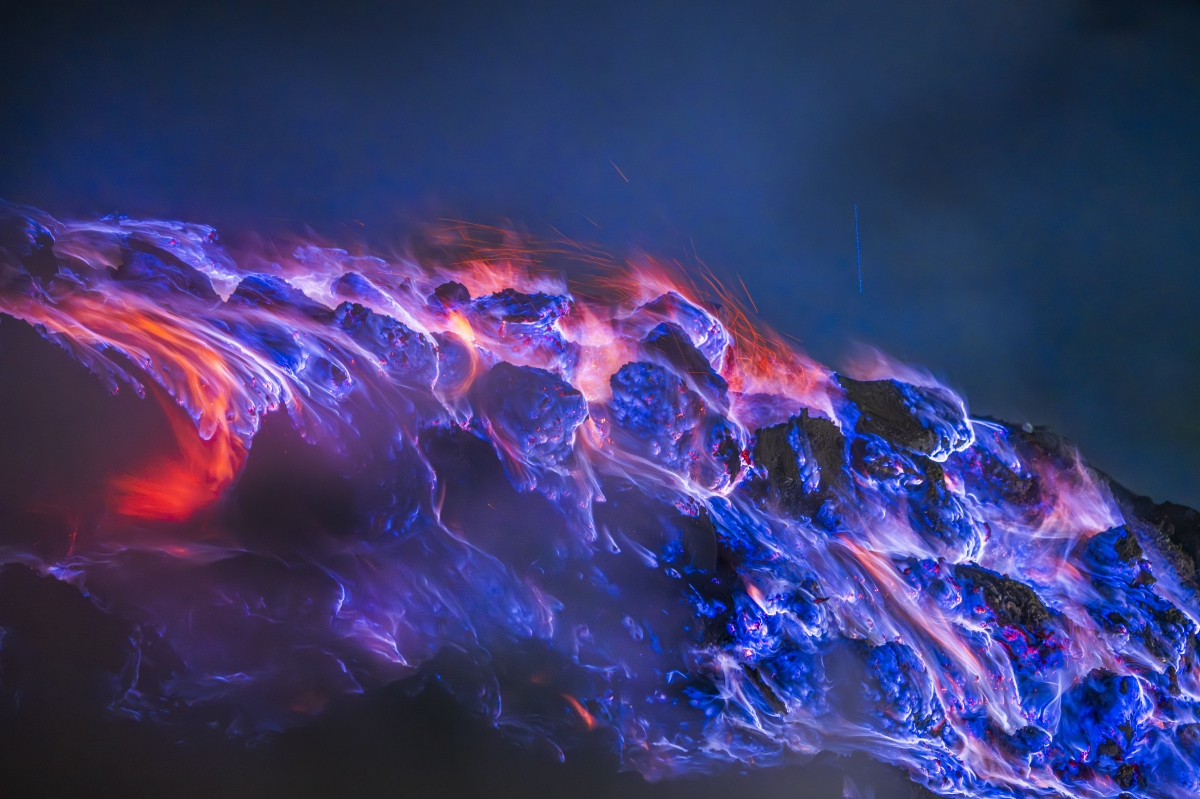 Volcanic Blue Flames