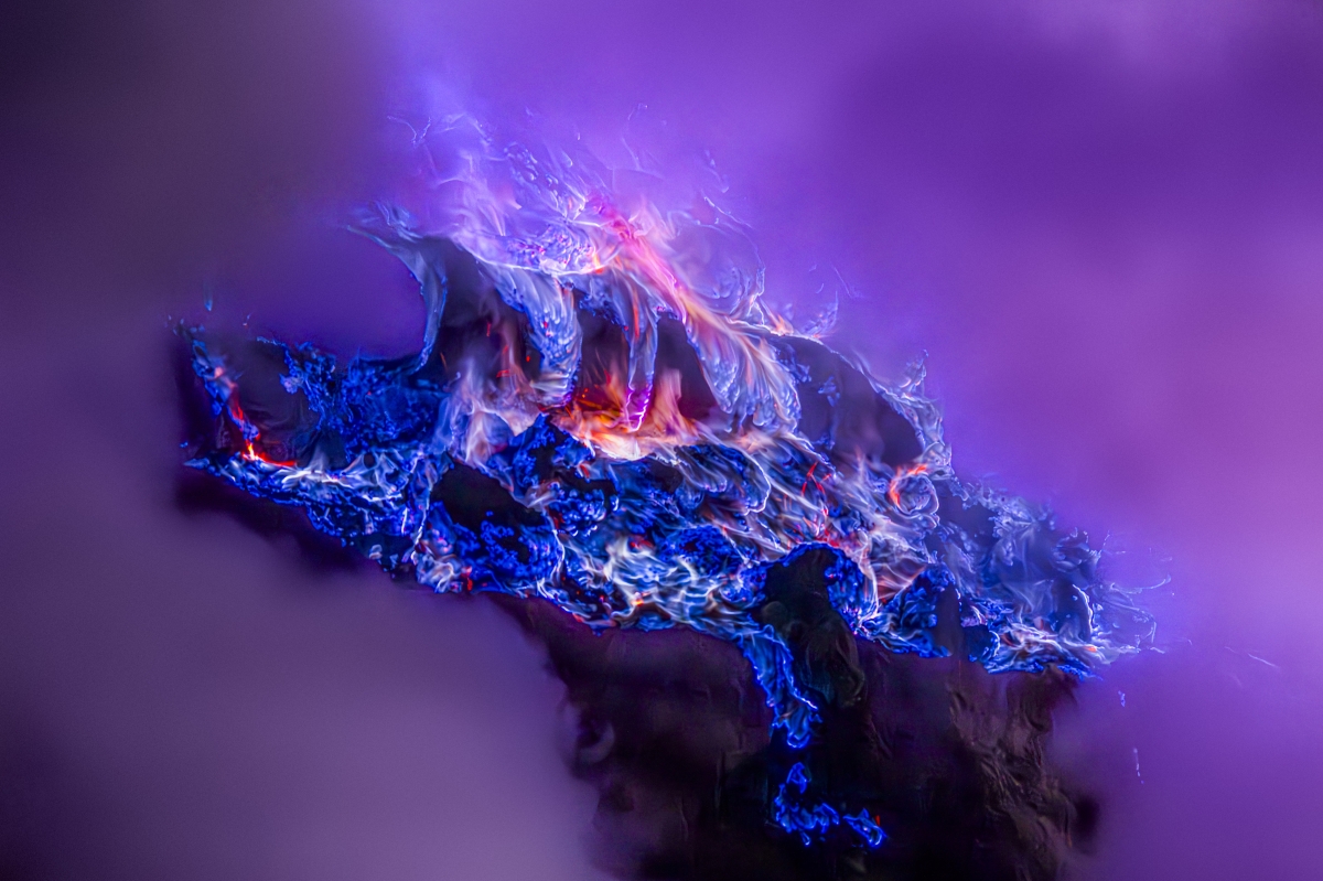 Volcanic Blue Flames