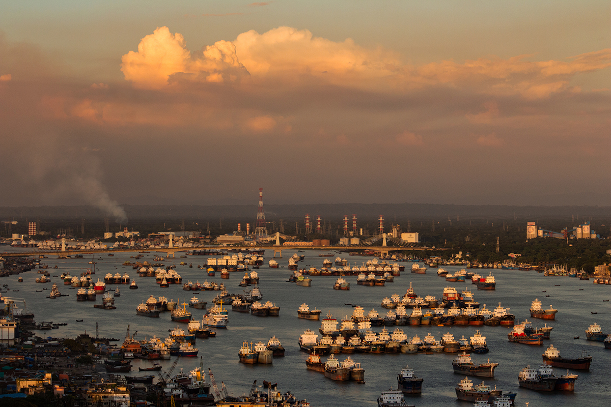 Dusk Over The Port City