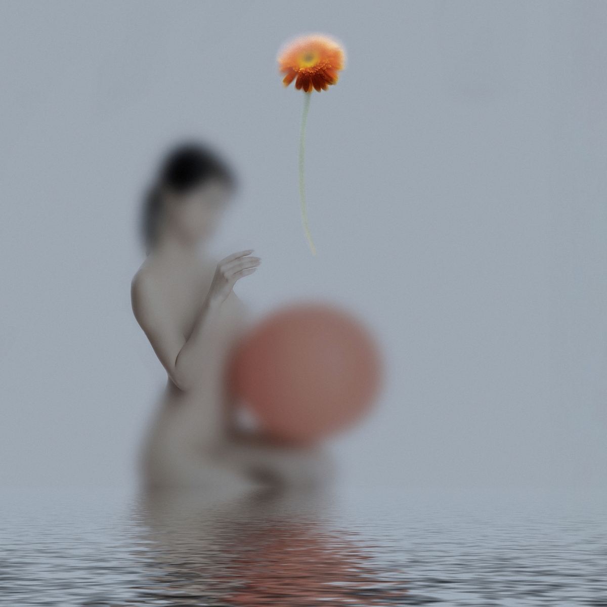 Girl and flower