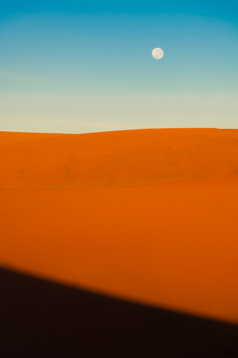 Moonset Over Deadvlei Dunes