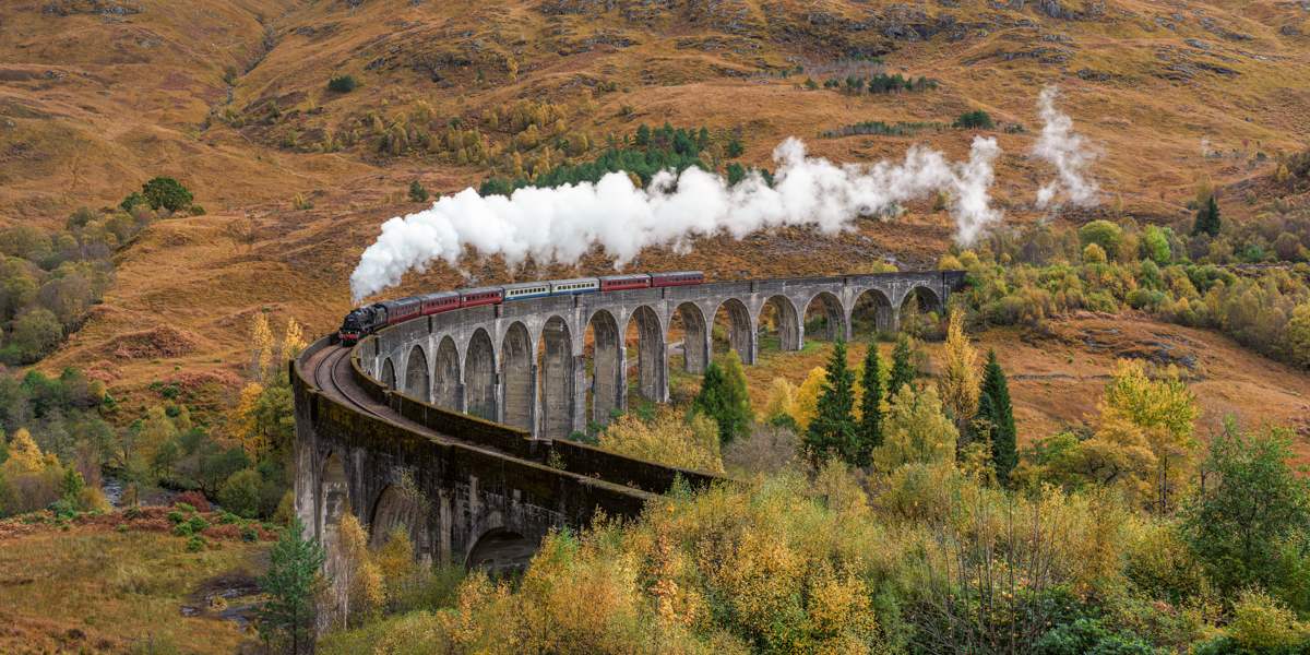 The Glenfinnan Viaduct in Autumn