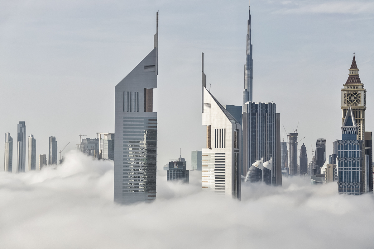 Towers in Clouds