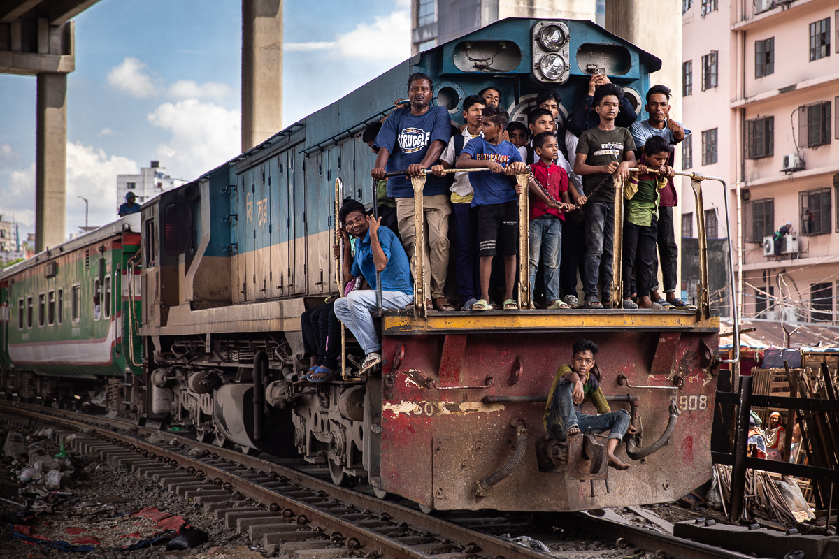 Daily train commute.