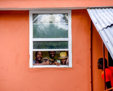 Waiting in the Window in Bassin Bleu Haiti