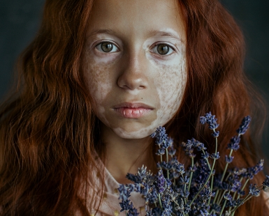 Girl with lavender
