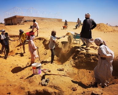 Excavations in the desert