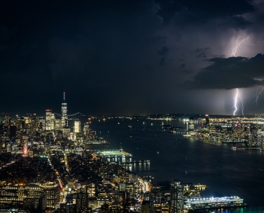Thunderstorm above New York City
