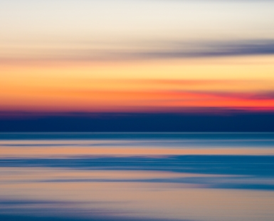 Spring seascape sunset