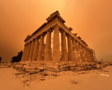 Africa dust over Athens, Greece 4.23.2024