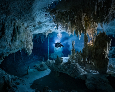 Beauty of flooded caves