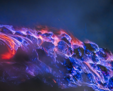 Volcanic Blue Flames