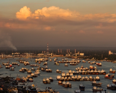 Dusk Over The Port City