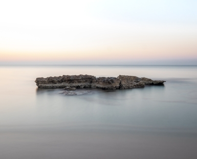 A lonely rock in the sea