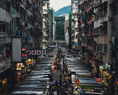 Market in Concrete Forest