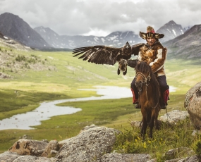 Kazakh Eagle Hunter in Western Mongolia