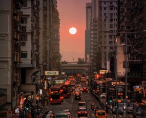 Sunset at Mongkok, Hong Kong