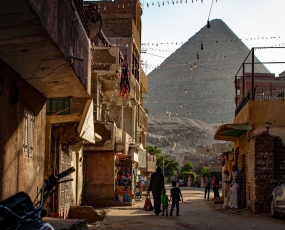In the shadows of the Great Pyramid of Giza
